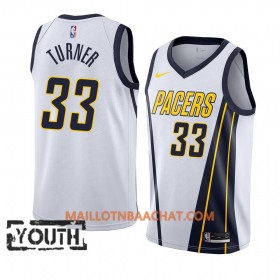 Maillot NBA Indiana Pacers Myles Turner 33 2018-19 Nike Blanc Swingman - Enfant